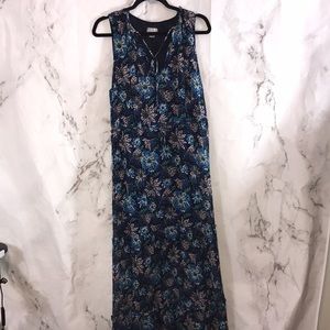 Jason Wu grey midnight floral blue maxi dress J42